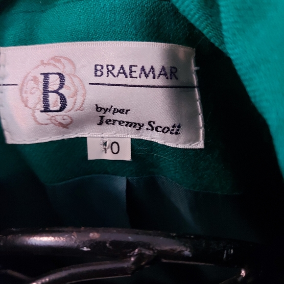 Emerald Green Vintage Wool Blazer size 10.   Braemar by Jeremy Scott - Picture 8 of 8